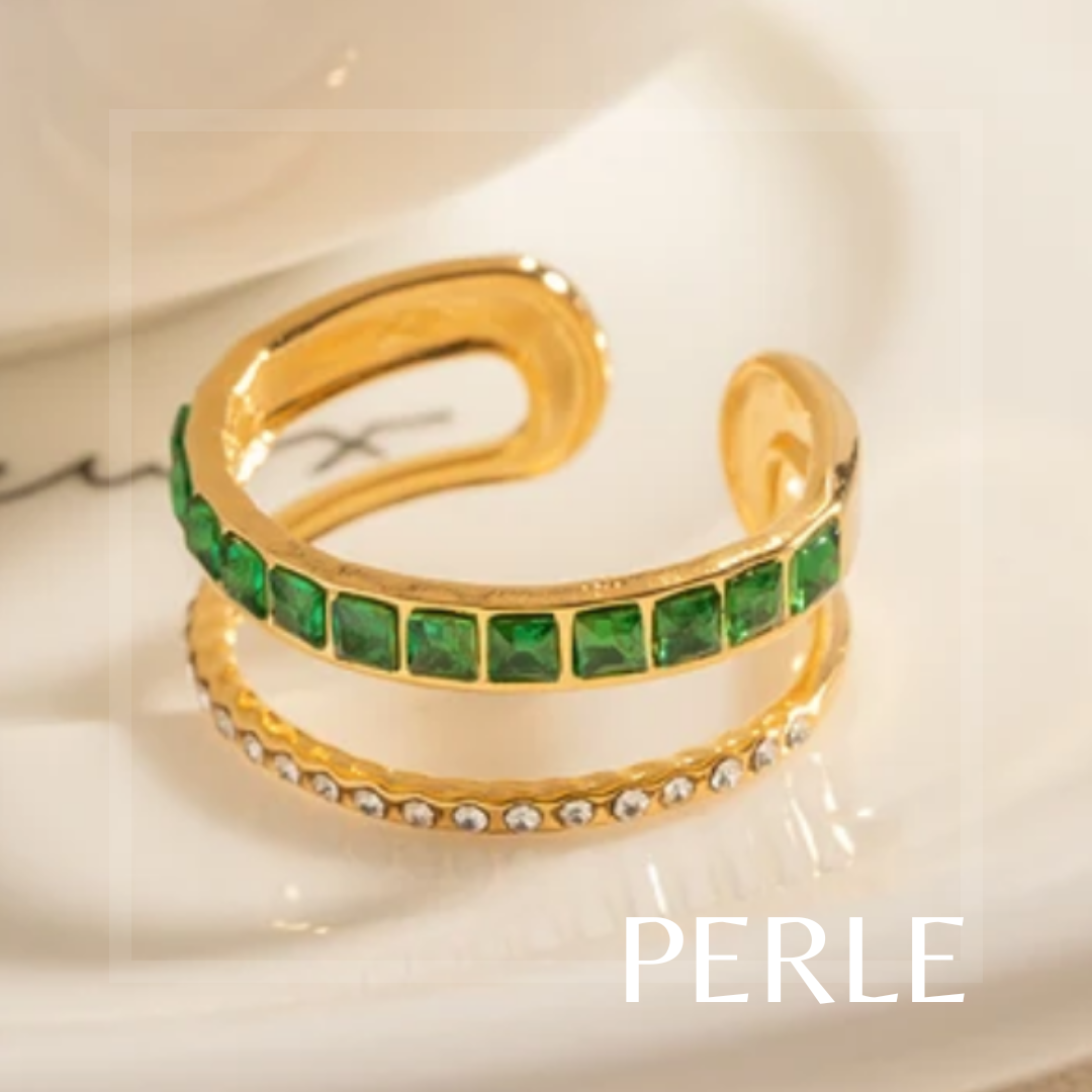 Twist & Shine Rings - 18k Gold plated, Adjustable, Cubic Zirconia Rings