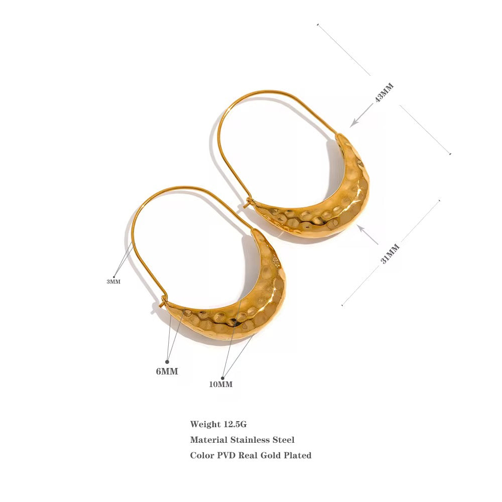 Amber Bloom hoop earrings