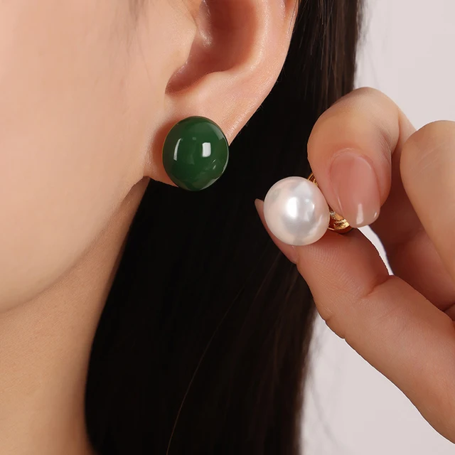 Shehnaz Gill Pearl Studs