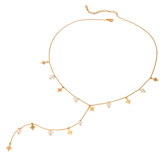 Naira - 18kt pvd long chain