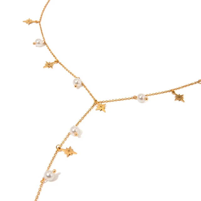 Naira - 18kt pvd long chain