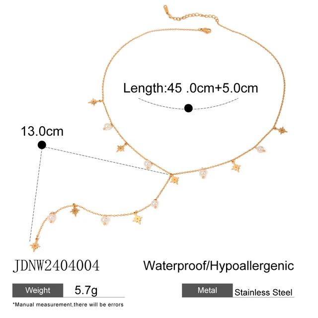 Naira - 18kt pvd long chain