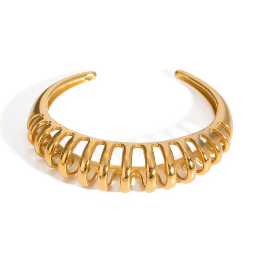 HandCuff Bracelet - 18k PVD Gold plated