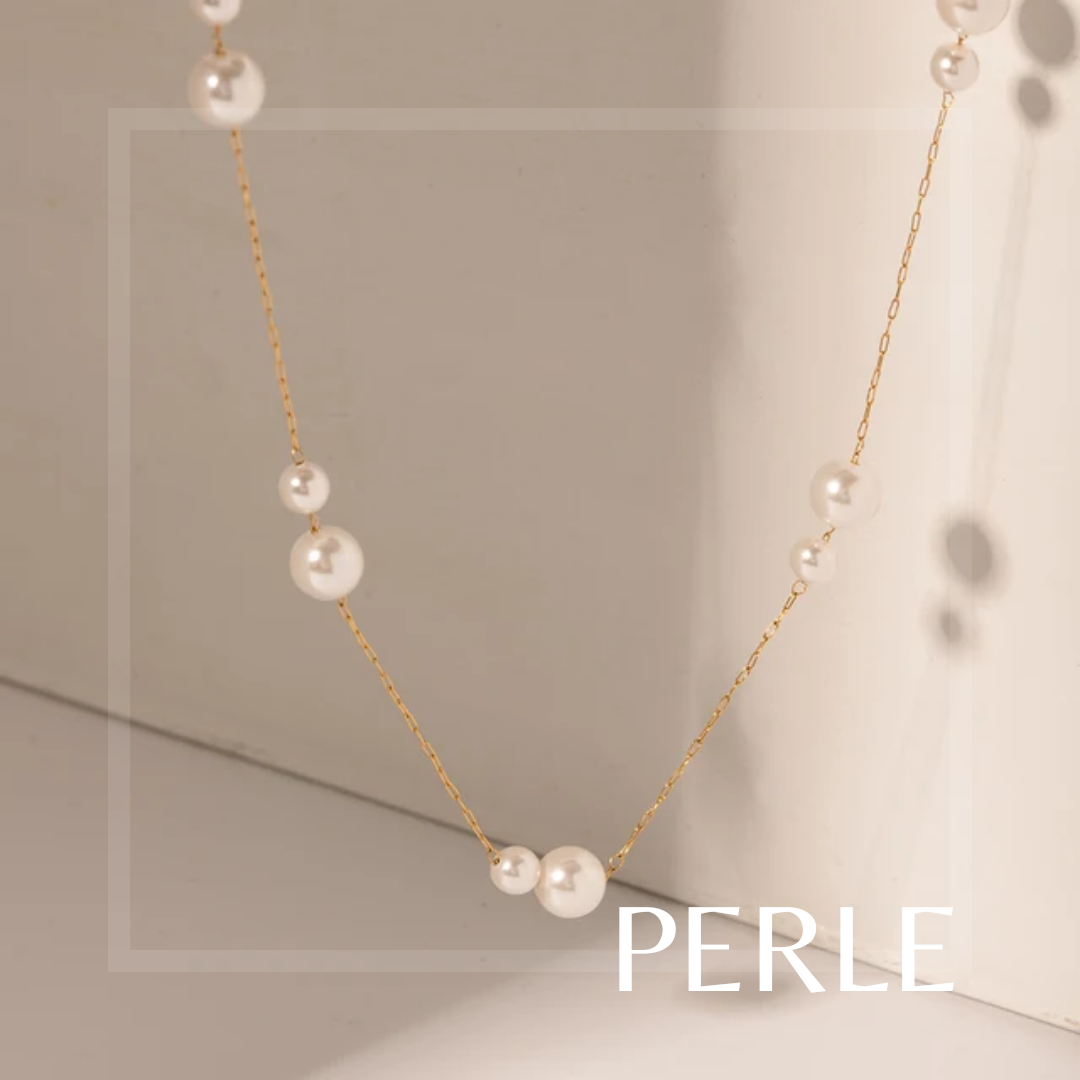 Celeste Glow- 18k Gold plated Pearl delecate Necklace