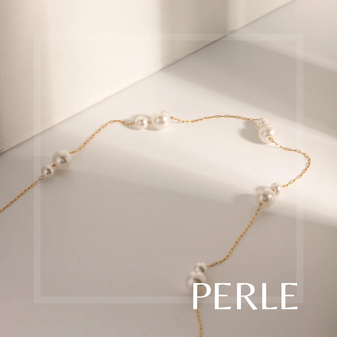 Celeste Glow- 18k Gold plated Pearl delecate Necklace
