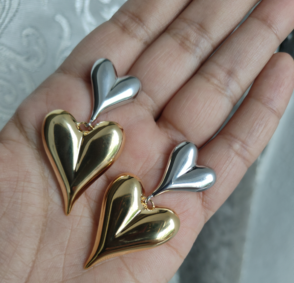 Twinkle - 18kt Pvd plated dual tone earrings