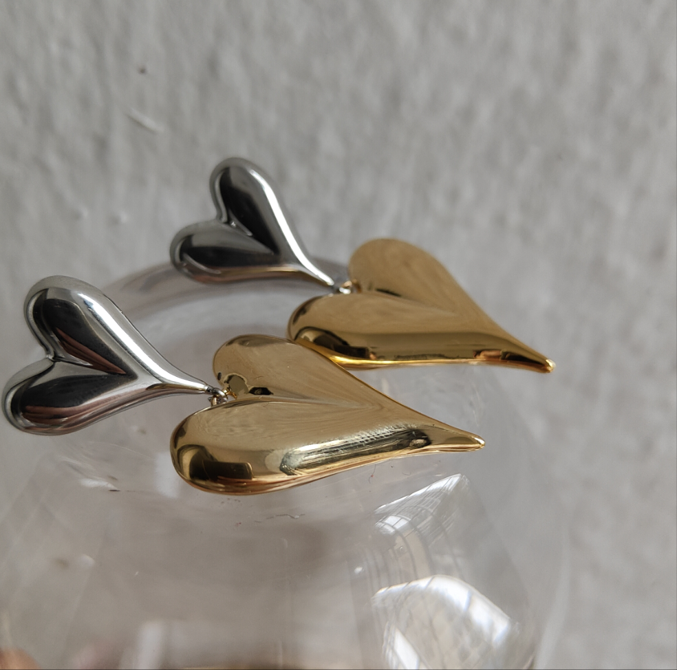 Twinkle - 18kt Pvd plated dual tone earrings