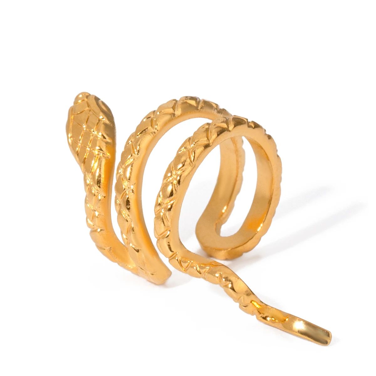 Serpent Earcuff - 18k PVD plated 316 stainless steel, Adjustable