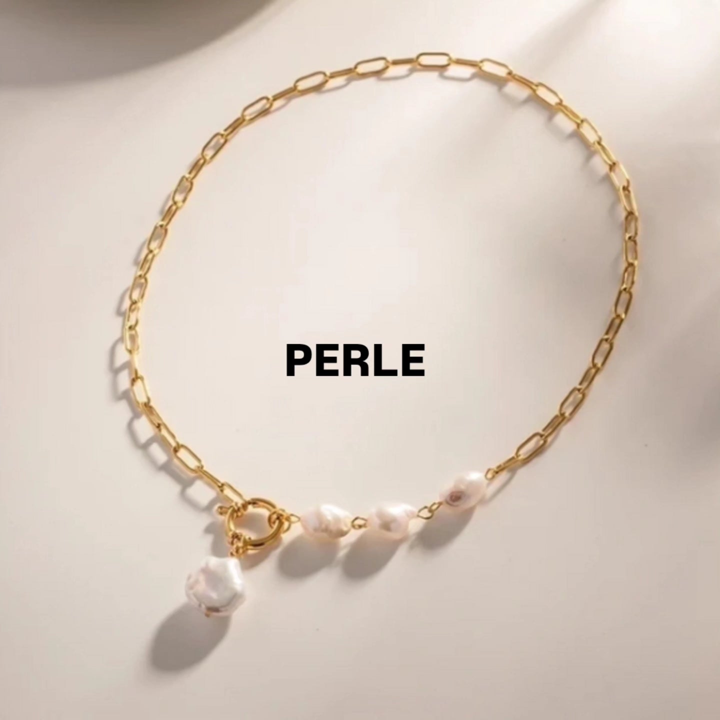 Bianca Pearly necklace - Original Fresh water pearls 18k gold plated chain