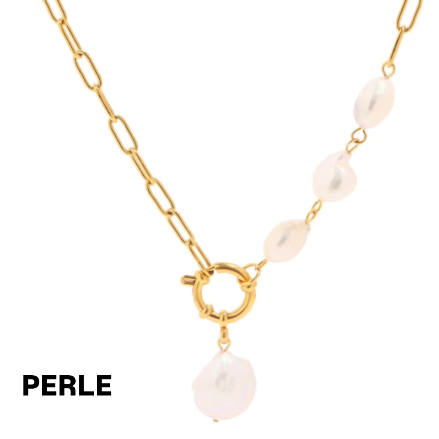 Bianca Pearly necklace - Original Fresh water pearls 18k gold plated chain
