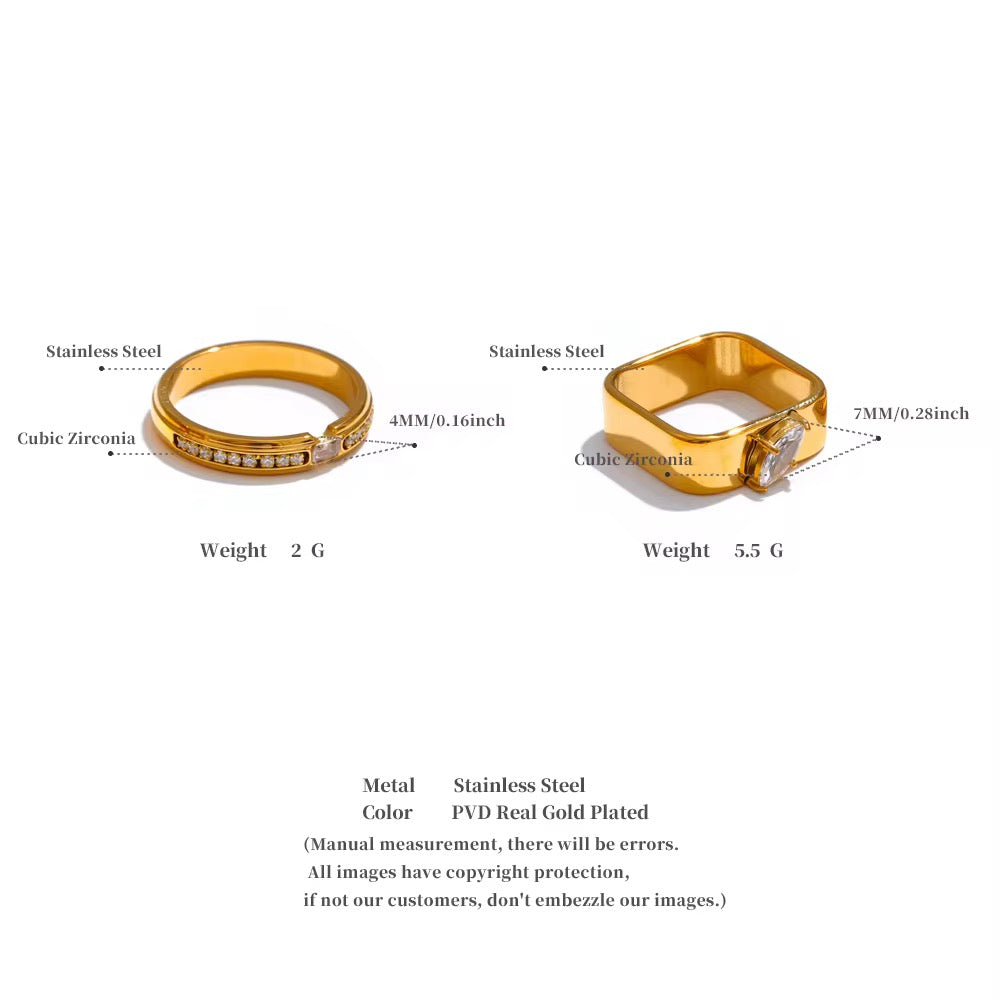Ella ring :- 18k PVD plated