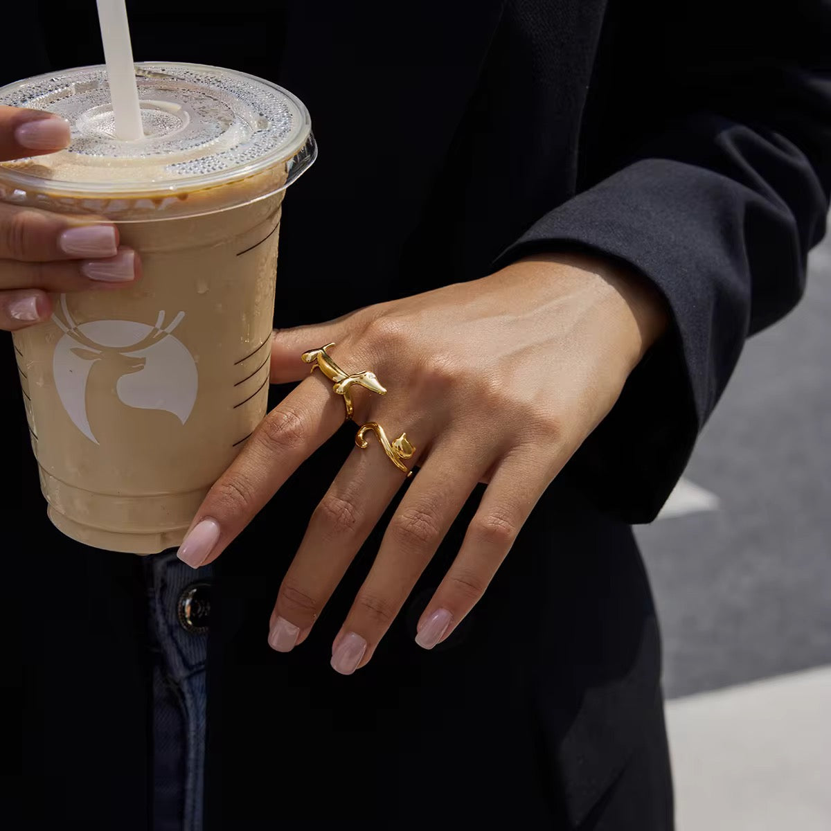 Dio Ring :- The adjustable 18k pvd plated ring
