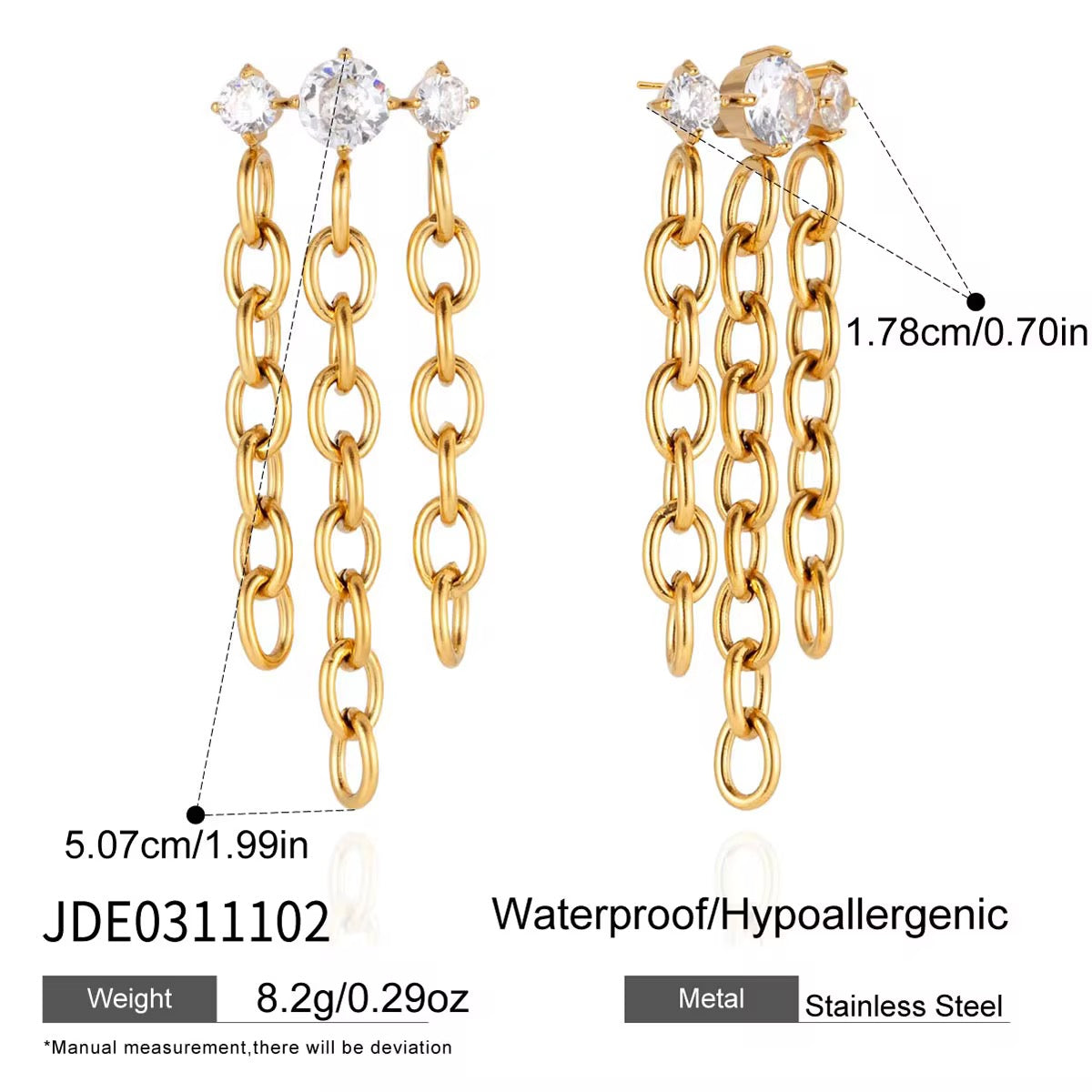 Kaira Danglers : 18kt gold plated