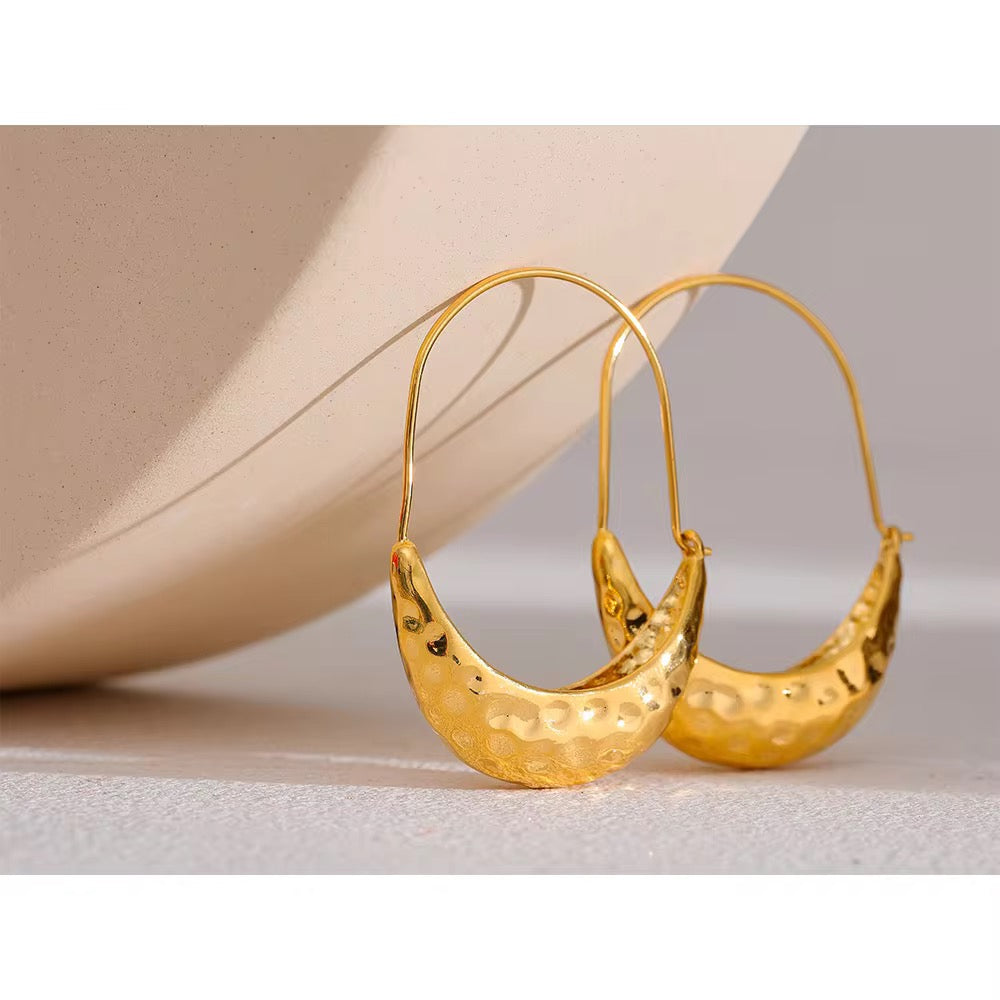 Amber Bloom hoop earrings
