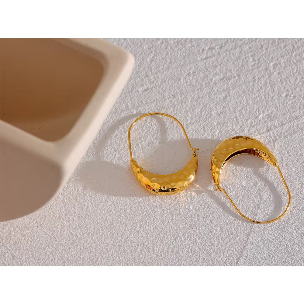 Amber Bloom hoop earrings