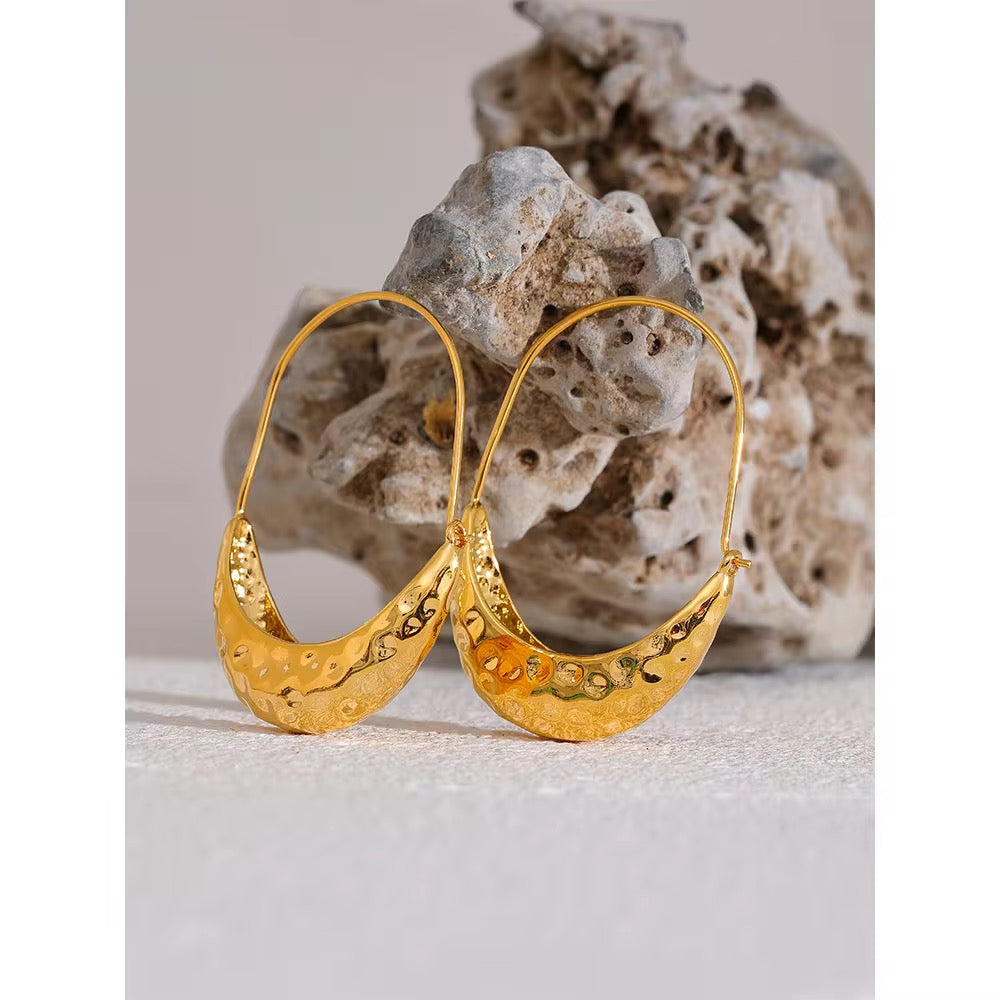 Amber Bloom hoop earrings