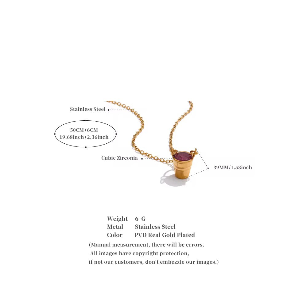 Balti Chain : 18k gold plated with a bucket charm