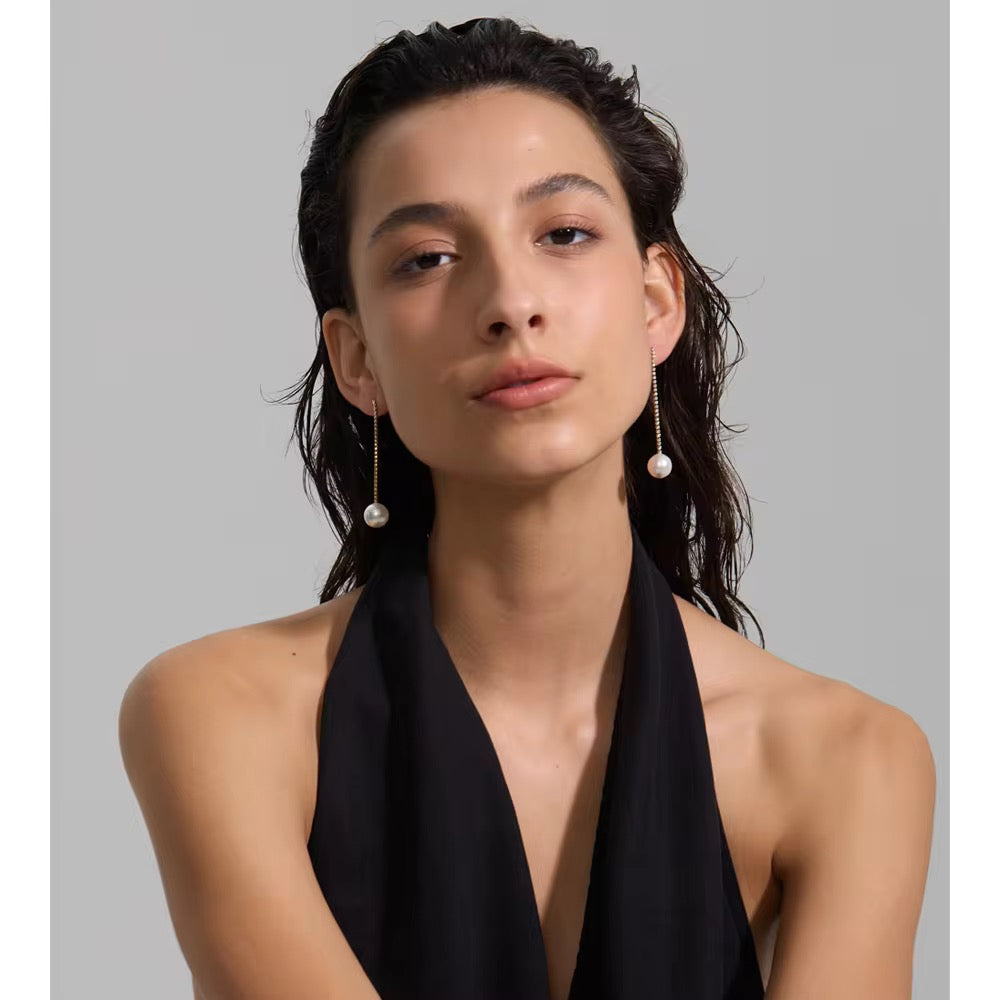 Raya Link pearl drop earrings