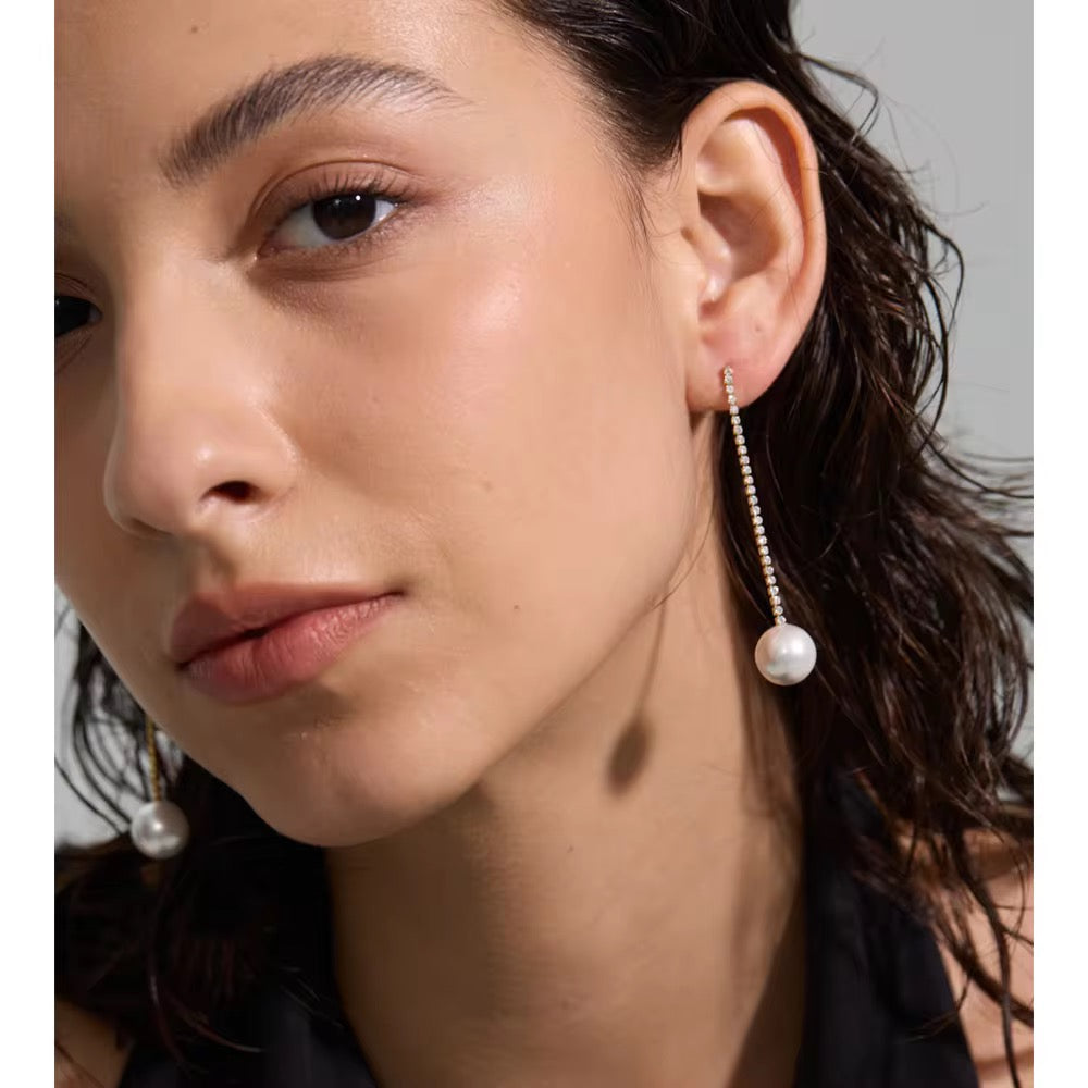 Raya Link pearl drop earrings