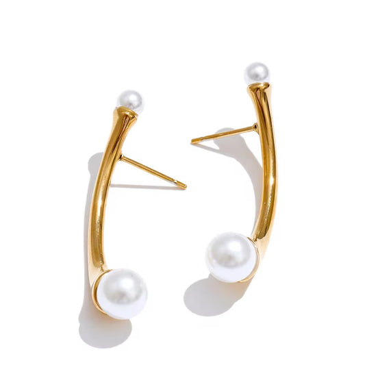 Twirl studs :  18k PVD plated Studs