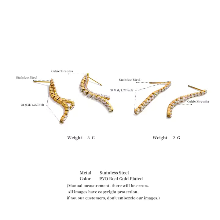 Aira Earrings - double layer