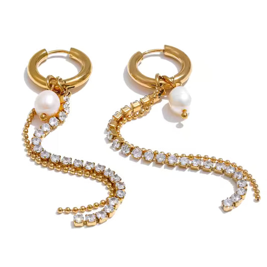 Pearl Bloom - drop earrings