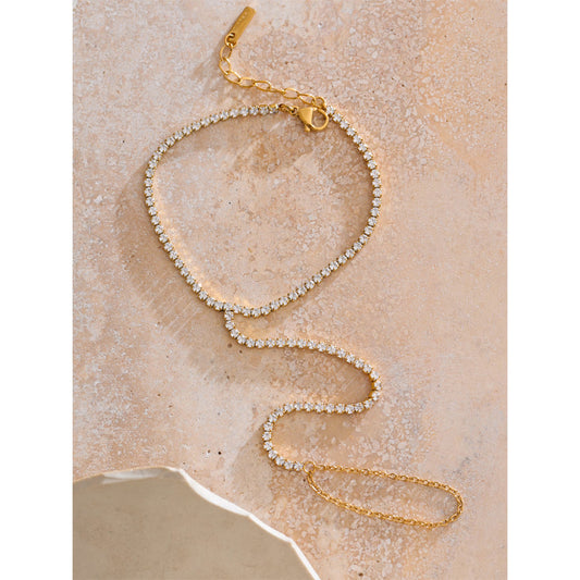Stella hand chain Bracelet- 18k gold plated